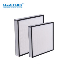 Clean-Link HEPA Mini Pleat Filter H13-H14-U15-U16 Air Filter for HVAC System and Laboratory